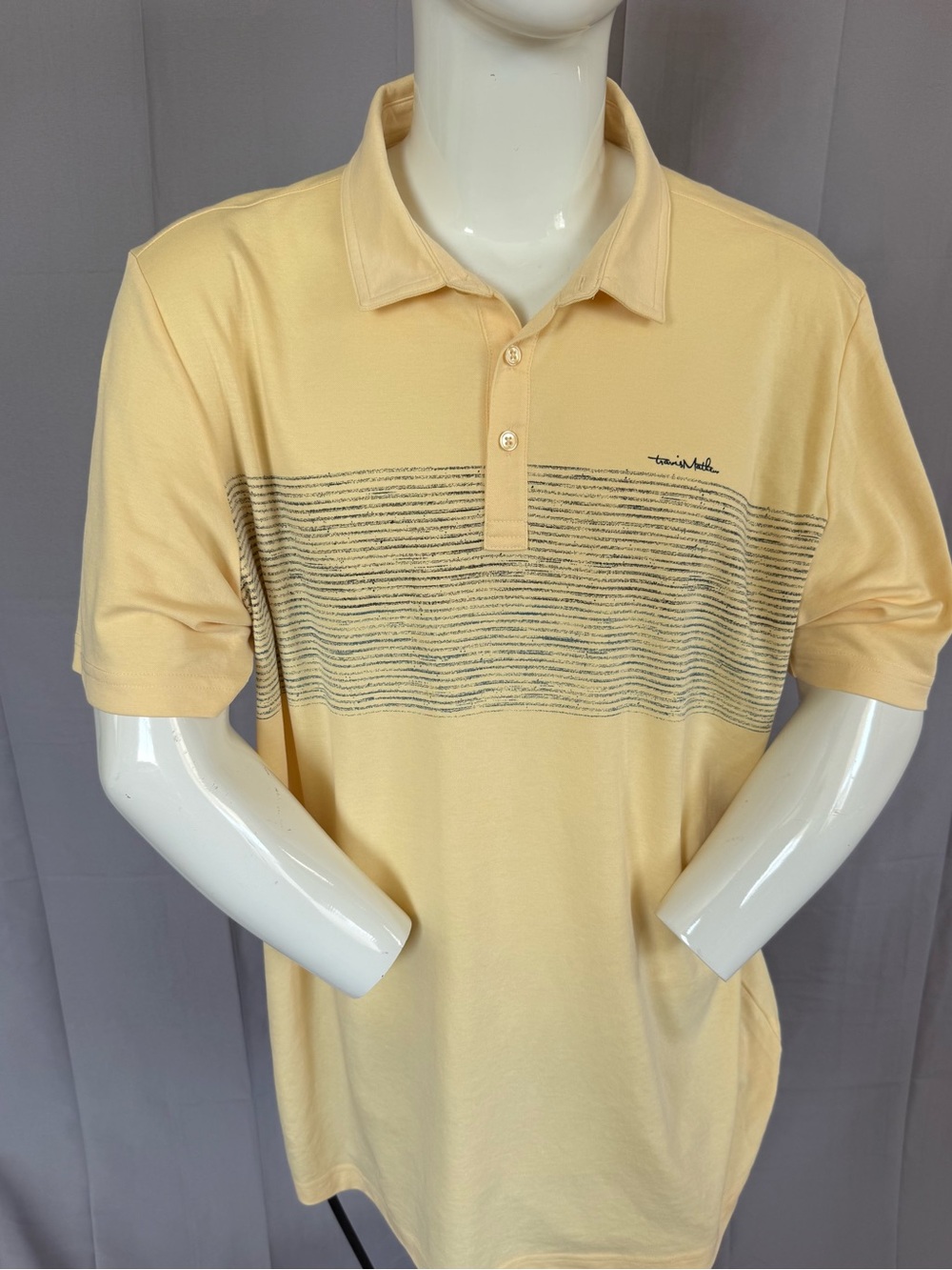 TravisMathew Men’s Golf Polo – XXL – Pale Yellow